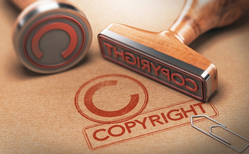 Copyright stamp concept