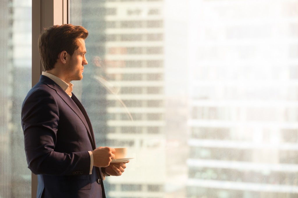 businessman in his office