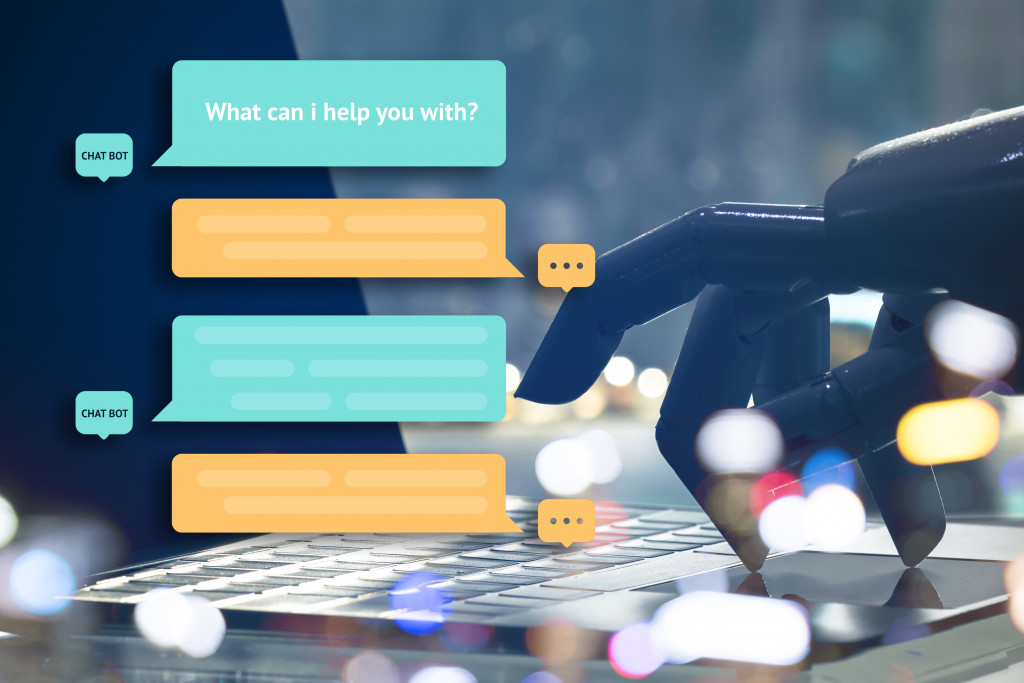 A consumer interacting with chatbot