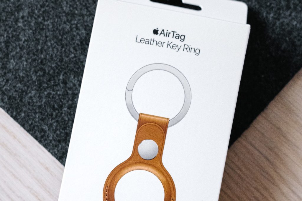 airtag leather key ring